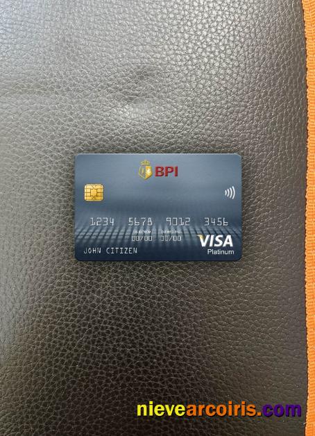 Philippines Bank of the Philippine Islands visa platinum card photolook